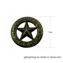 Round Shape Sticker Star Logo Metal Label Various Designs